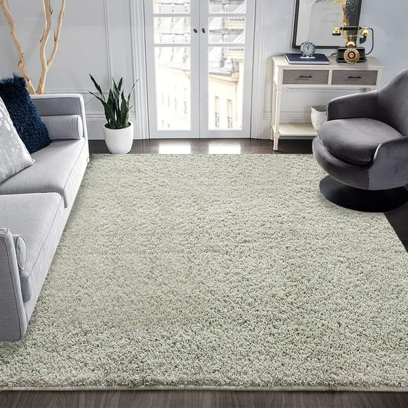 Litake Solid Shag Area Rug for Living Room Soft and Thick Plush Carpet Non Slip Fluffy Indoor Rugs Shaggy Floor Carpet for Bedroom Kids Room Nursery (Taupe, 5'×8')