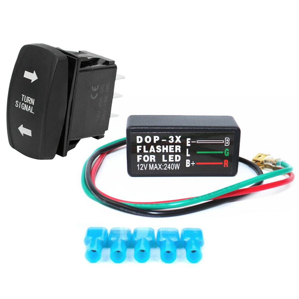 Signal Rocker Switch Litake Turn Signal Rocker Switch With Flasher Led 4pin Ip67 On/off/on ...