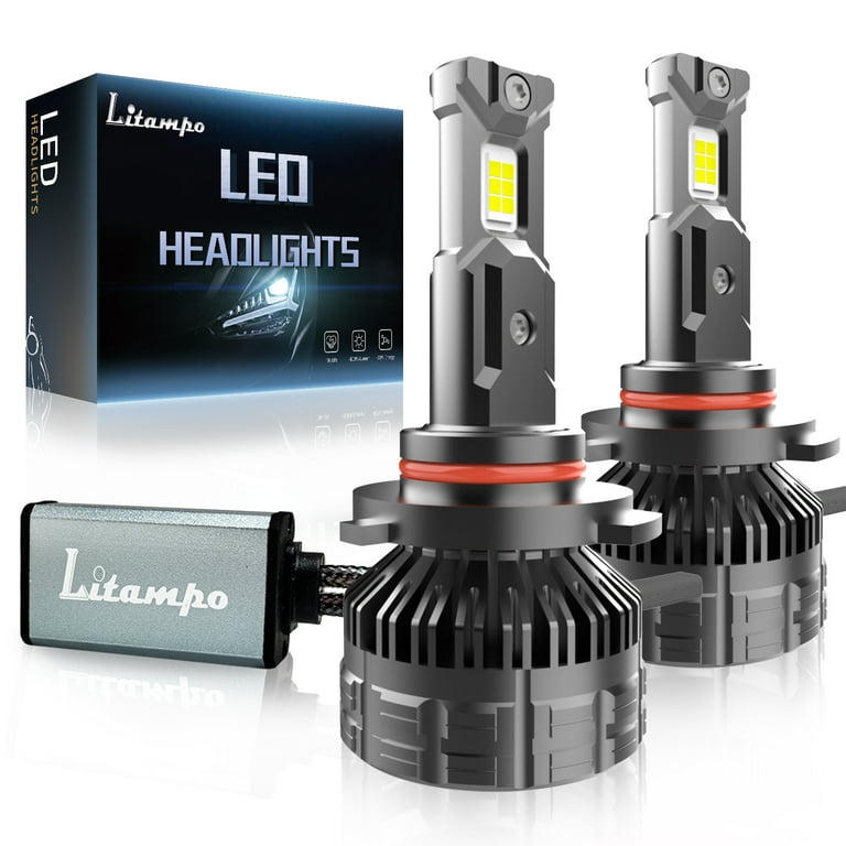 Fahren 9006/HB4 LED Headlight Bulbs, 60W Lumens Super Bright LED Headlights  Conversion Kit 6500K Cool White IP68 Waterproof, Pack of 