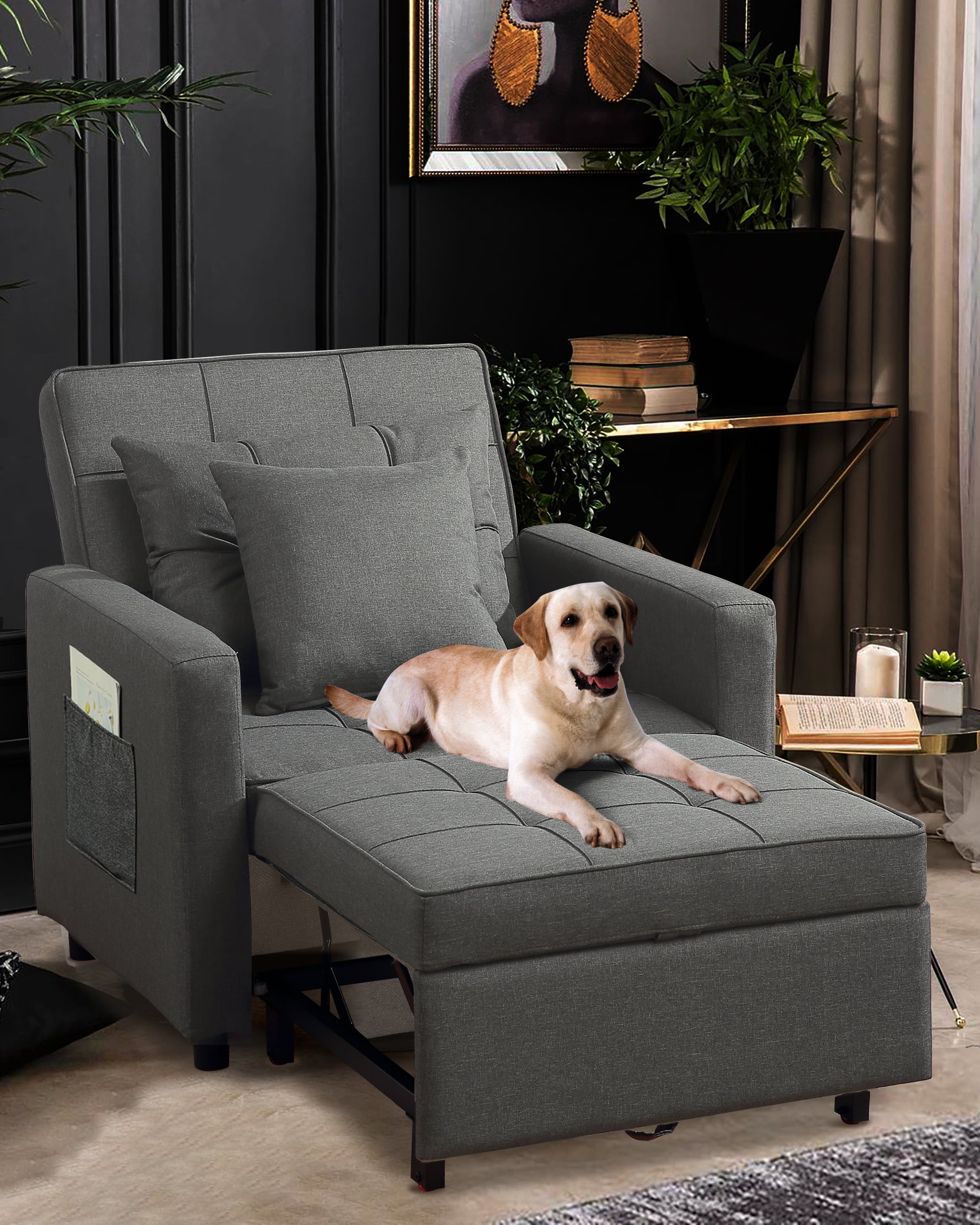 Chair that folds into a bed discount
