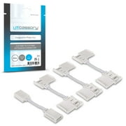 Litcessory Cut-End to Cut-End Extension Connector for Philips Hue Lightstrip Plus (2in, 4 Pack, White - MICRO 6-PIN V4)