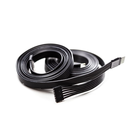 Litcessory Extension Cable for Philips Hue Lightstrip Plus (10ft, 2 Pack, Black - STANDARD 6-PIN V3)
