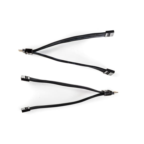 Litcessory Splitter for Philips Hue Lightstrip Plus (2 Pack, Black - STANDARD 6-PIN V3)