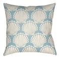 thumbnail image 1 of Litchfield Shell Light Blue and Ivory 16 x 16 In. Pillow with Poly Fill, 1 of 7
