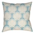 thumbnail image 1 of Litchfield Shell Light Blue and Ivory 26 x 26 In. Pillow with Poly Fill, 1 of 7