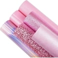 thumbnail image 1 of Litchi 6-Piece Faux Leather Sheets, 8"x12", Holographic Pink Series, for Crafts and Bow Making, 1 of 4