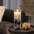 thumbnail image 1 of Litchi Fragrance Ocean Themed Pillar Scented Candle, Clear Glass Cylinder Candle with Seashell Pebble Ornament, Ideal for Birthday, Christmas, Housewarming and Holiday Gift for Candle Lovers, 1 of 5