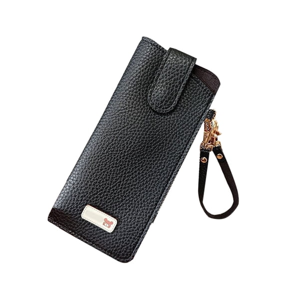 Litchi Patterned Glasses Case Eyeglass Case with Hanging Protective Cover Lens Jacket for Glasses Portable Sunglasses Storage Bag Compact Fall Resistive Design for Travel Home Office