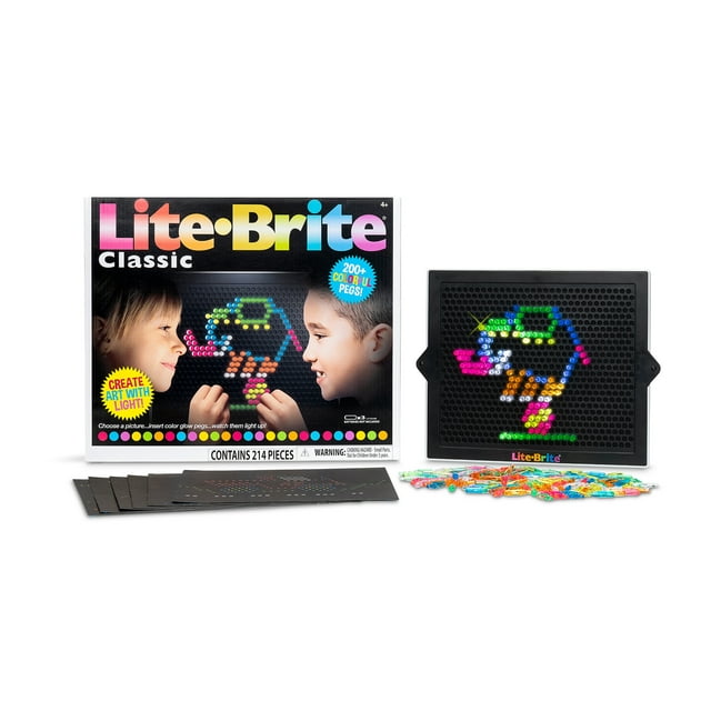 Lite-Brite Classic, Favorite Retro Toy - Create Art with Light, STEM, Educational Learning, Holiday, Birthday, Gift, Boys, Unisex, Kid, Toddler, Girls Age 4+