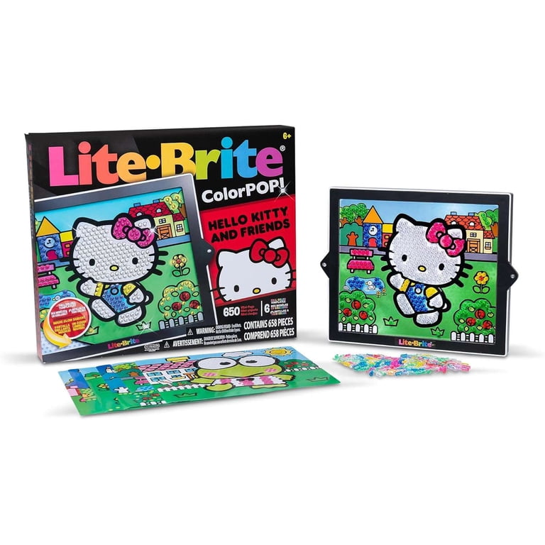 Lite Brite Color Pop! Hello Kitty Set, 650 Mini-Pegs, 6 Templates