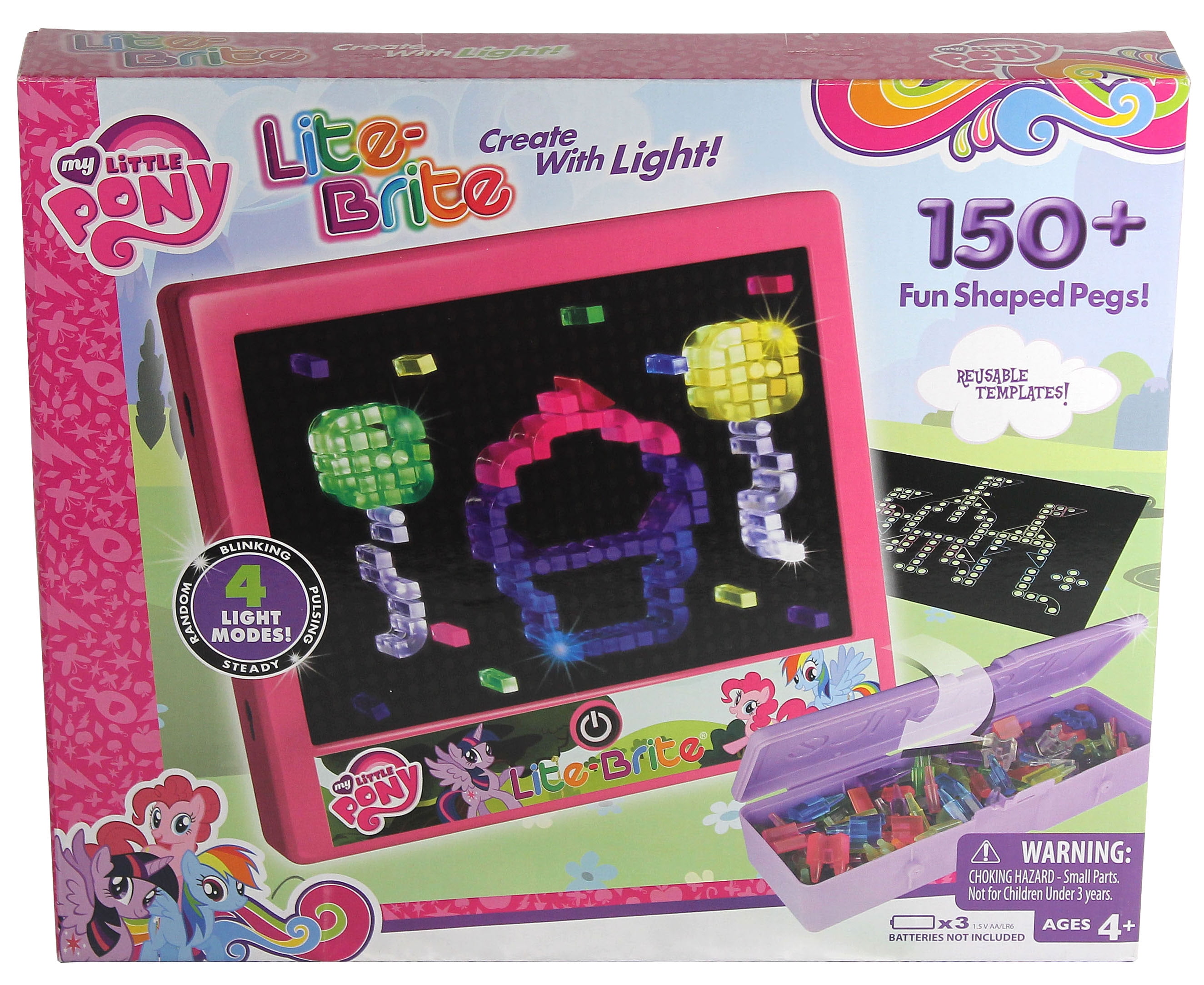 Lite Brite Mini 3.5″ – Includes 4 Templates and 80 Colored Pegs only $3.49  (reg. $9.99) at Walmart