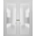 thumbnail image 1 of Lite Double Pocket Frosted Glass Doors 60 x 96, 1 of 6