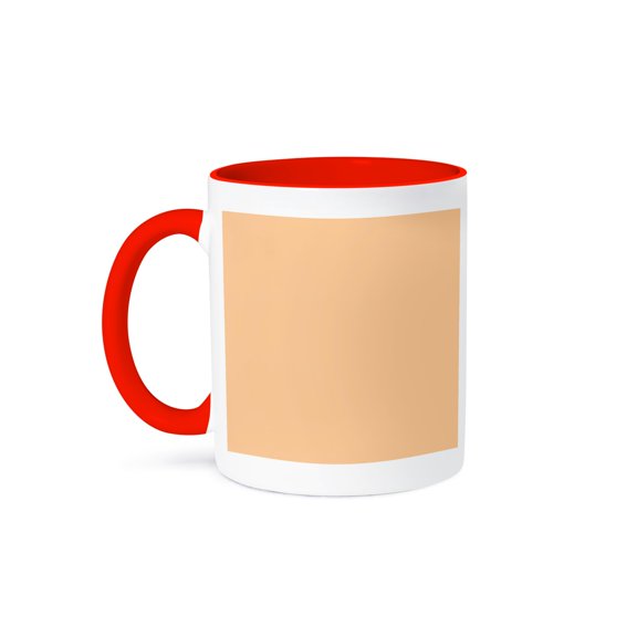 3drose, Lite Peach, 11oz Two-tone Red Mug