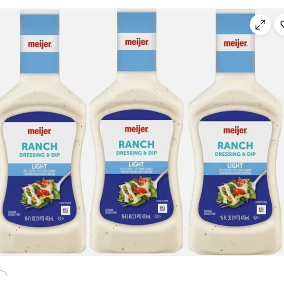 Lite Ranch Dressing, 3 Bottles, 16 Oz