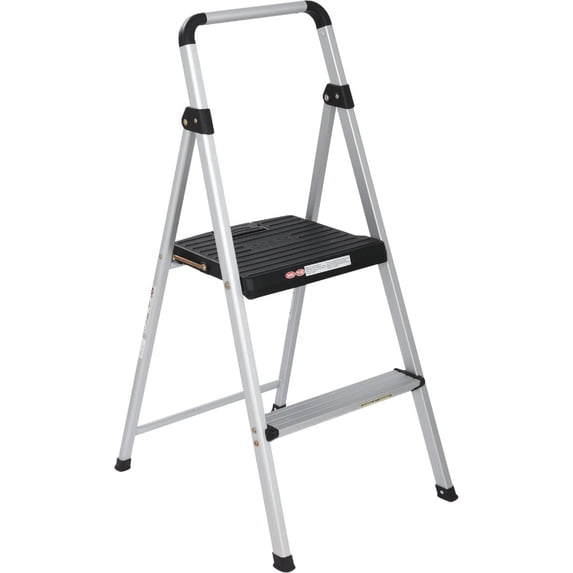 Cosco 11628ABL1 Lite Solutions 225-Pound Duty Rating Aluminum Step Stool, 2-Step