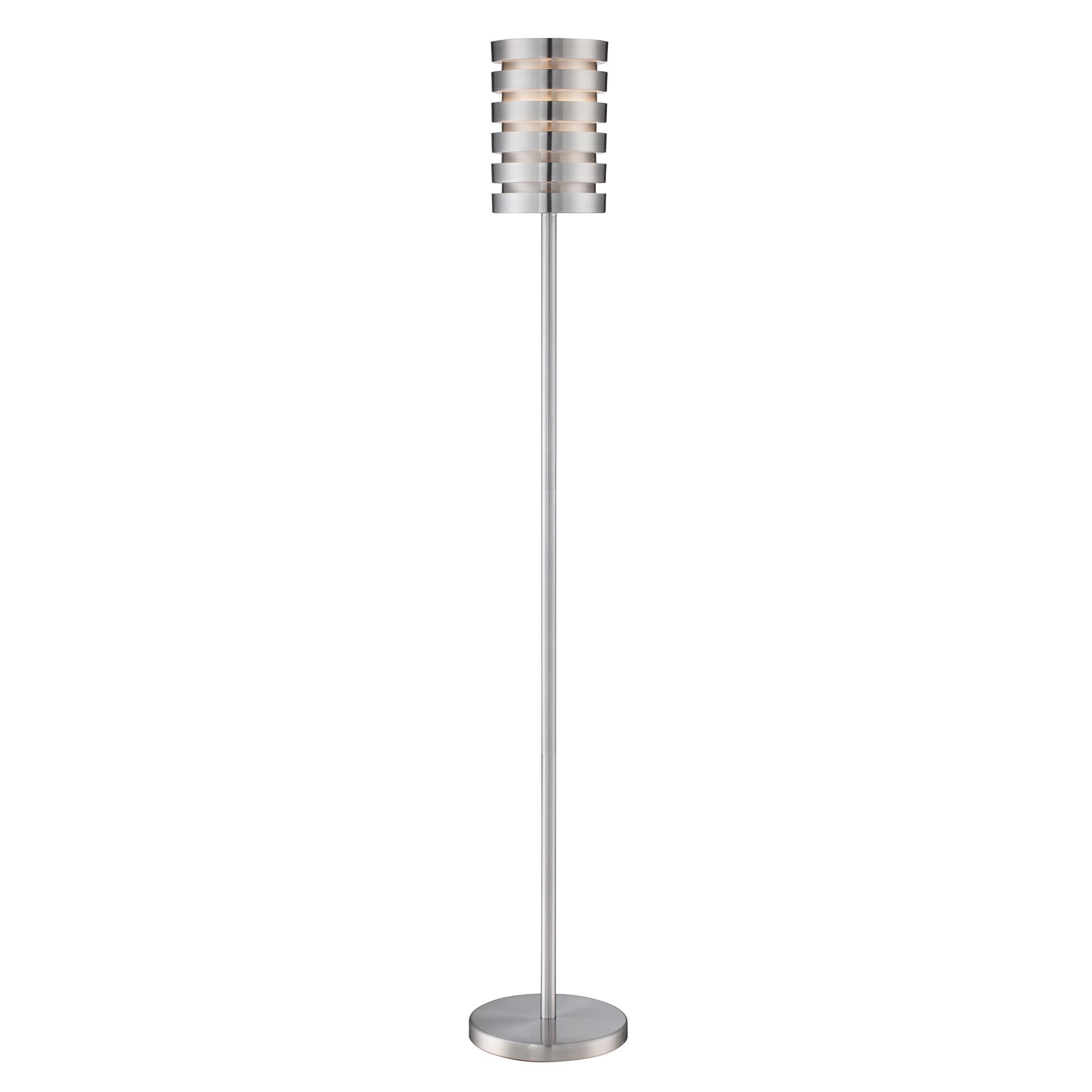 Sleek Silver Aluminum 62" Modern Floor Lamp
