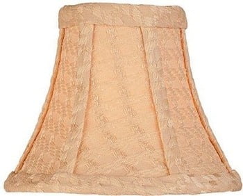 Beige Woven Bell Chandelier Shade with Clip Attachment