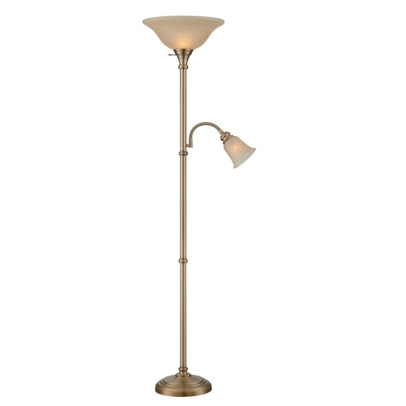 Lite Source Brand Henley Torchiere Lamp in Antique Brass Color