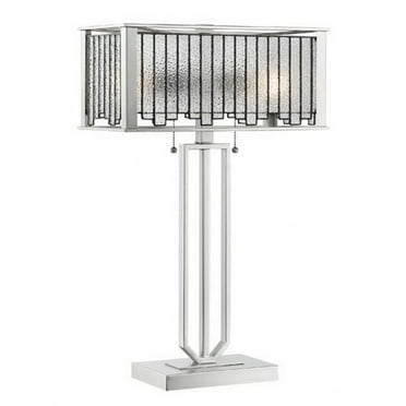 Lite Source C41420 Celine 2 Light 25" Tall Tiffany Table Lamp - Silver