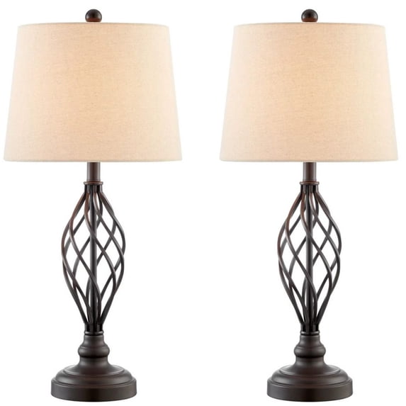 Lite Source Clayne 2-Pack Table Lamp Set