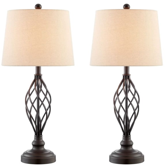 Lite Source Clayne 2-Pack Table Lamp Set