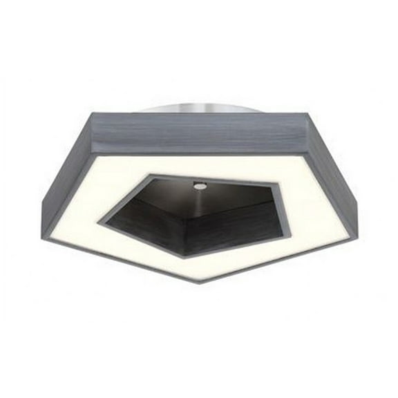 Lite Source Ls-5937 Pentex 15" Wide Integrated Led Semi-Flush Ceiling Fixture - Grey