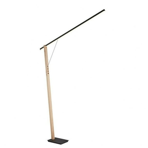 Lite Source Ls-83598 Kylar 77" Tall Led Boom Arm Floor Lamp - Wood