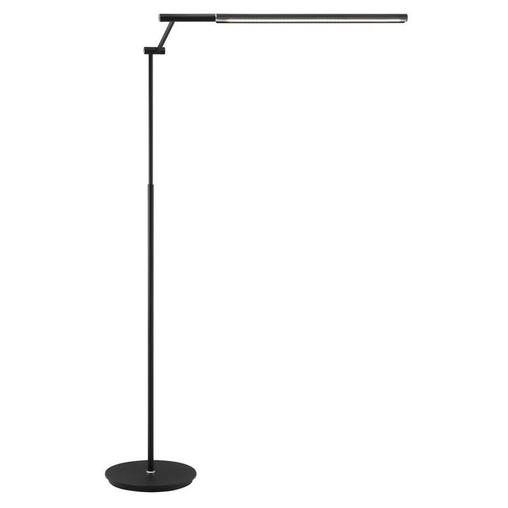 Tilla Black Adjustable Metal LED Floor Lamp with Touch Control