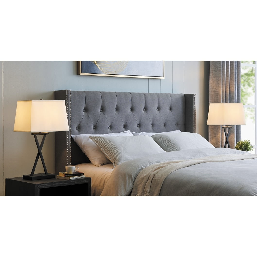 Maisie Black Crossing Lines USB Table Lamp Set of Two