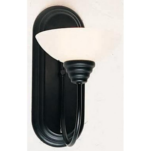 LS-1138ABLK-Lite Source-One Light Wall Mount-7.25 Inches Wide by 12.75 Inches High Black Finish