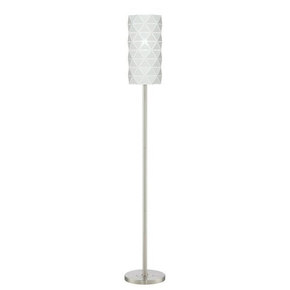 Lite Source - Pandora - One Light Floor Lamp Brushed Nickel Finish with White