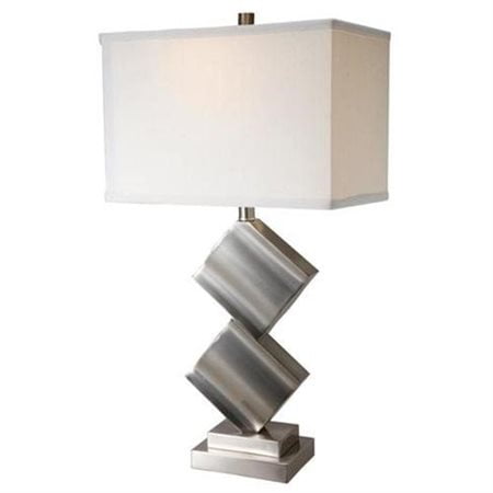Dewayne 1 Light Table Lamp - Shade Color: Off-White