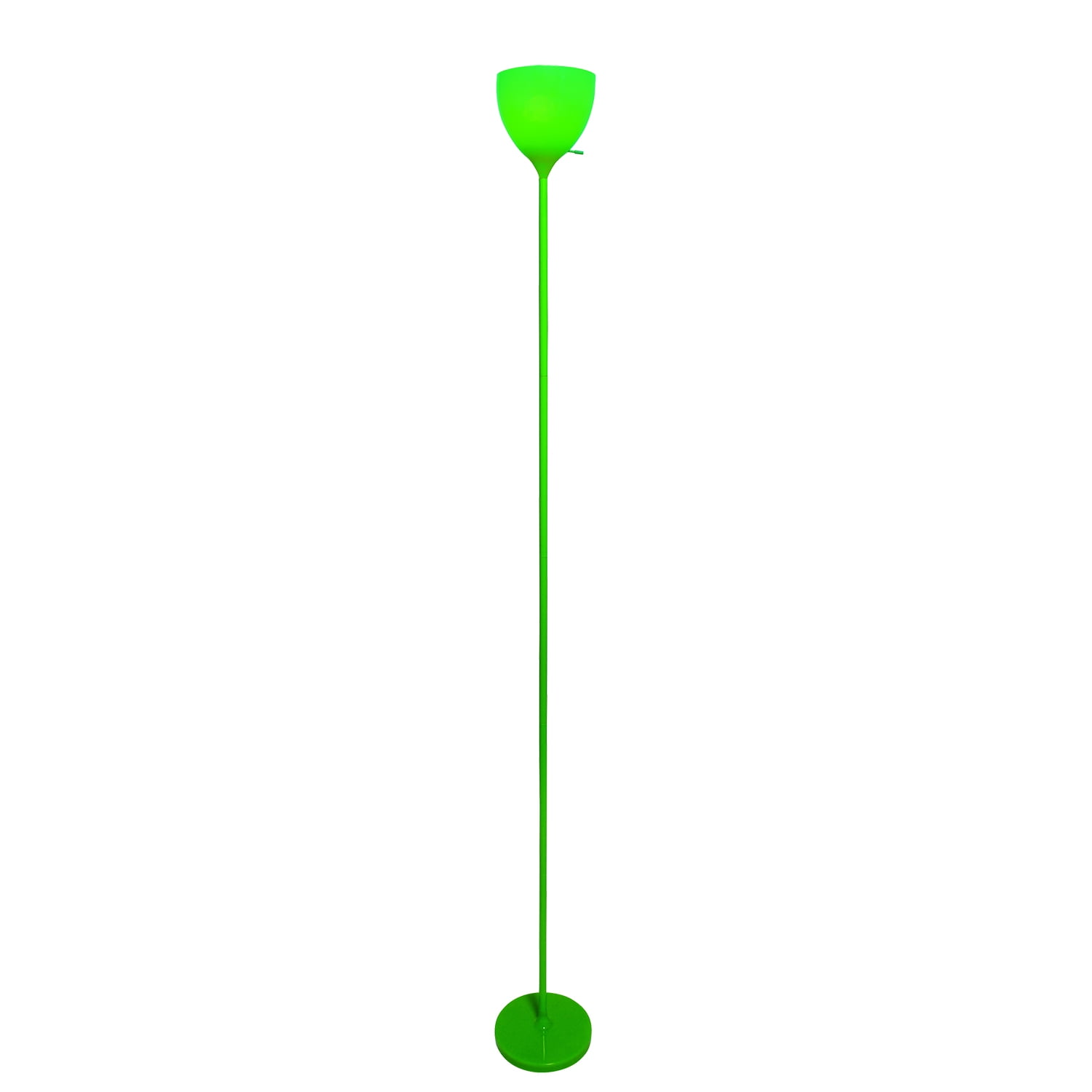 Green Slim Torchiere Floor Lamp with Included Bulb