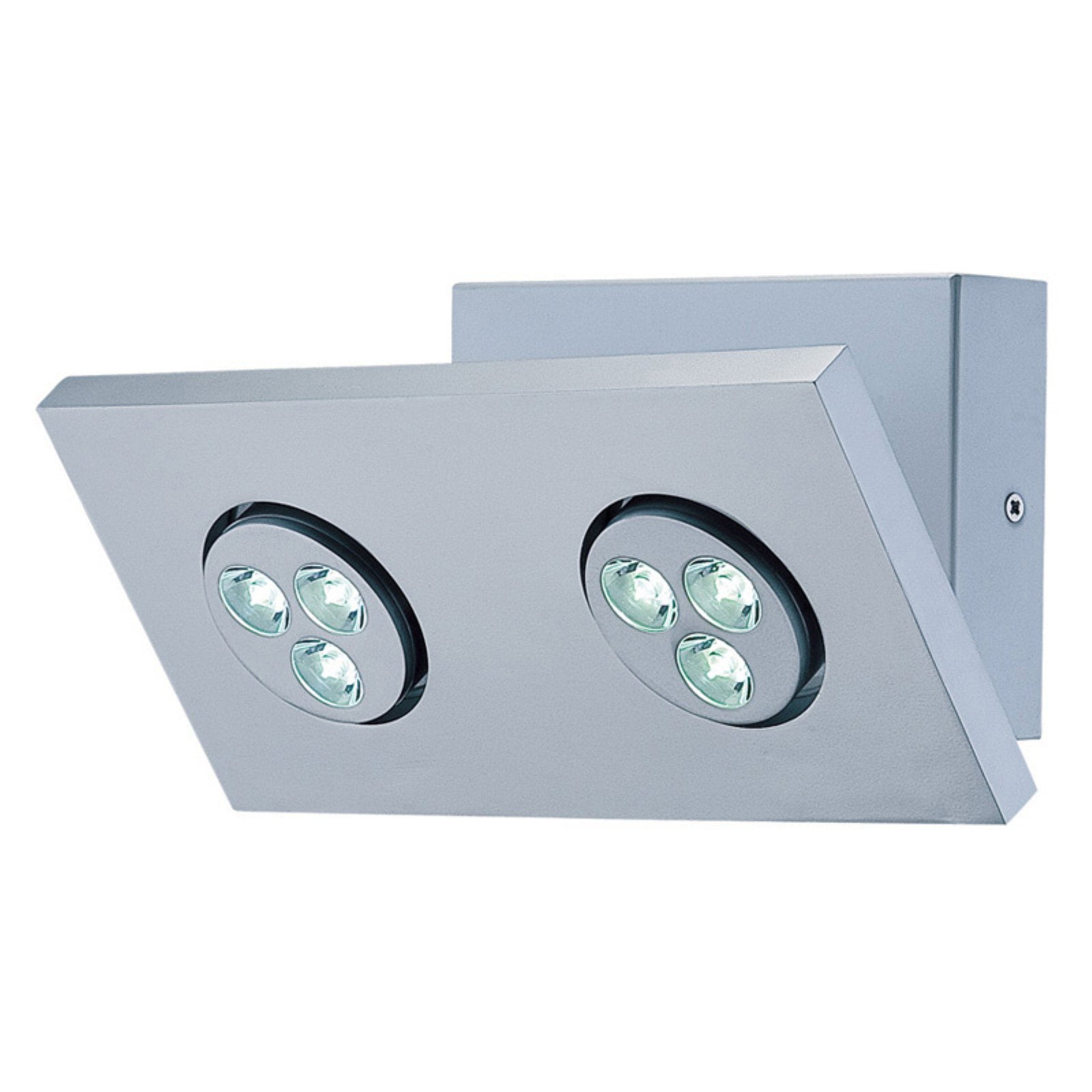 Sleek Silver Zella LED Direct-Wired Wall Sconce