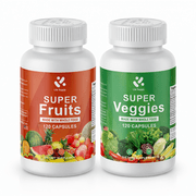 Lite Supply Fruits and Veggies Supplement 240 Caps - 120 Fruit and 120 Veggie Capsules - Whole Food & 100% Vegan, Non-GMO