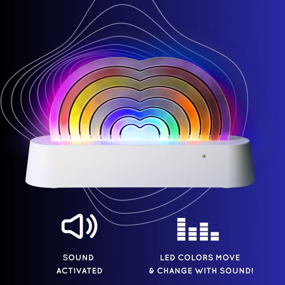 Lite Trends Sound Activated Multi-Color LED Heart Shape with Dynamic LED Color Changing and Microphone for Sound Detection