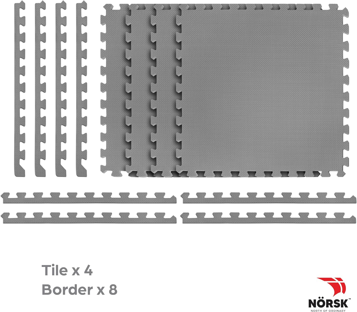 Lite by LightDuty Solid Color Interlocking Foam Floor Puzzle Tiles, 24