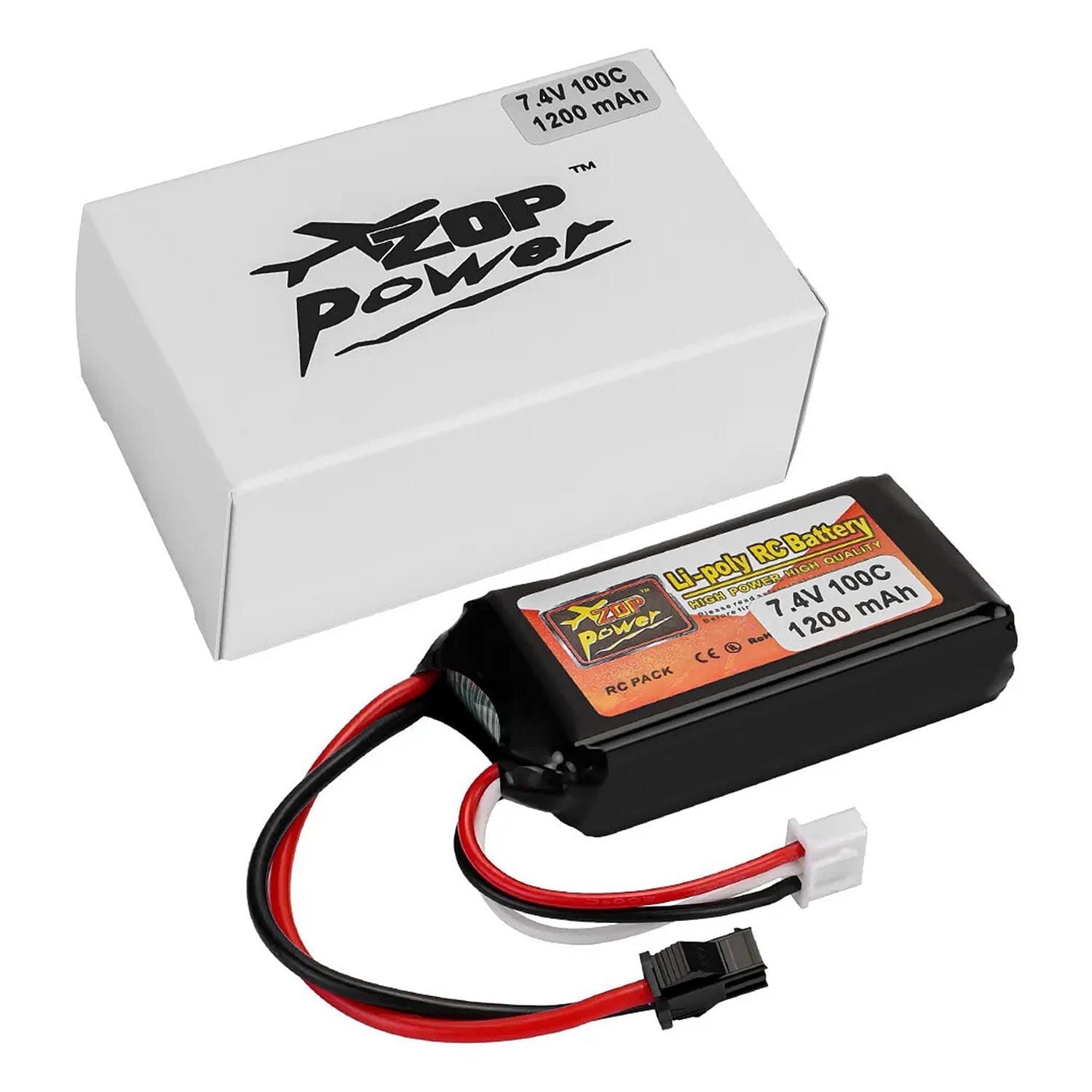 Batteria Li-ion 7.4V 500mAh Con Spina SM-2P Per Auto RC, Camion, Barche E Blaster - Pinsinholy