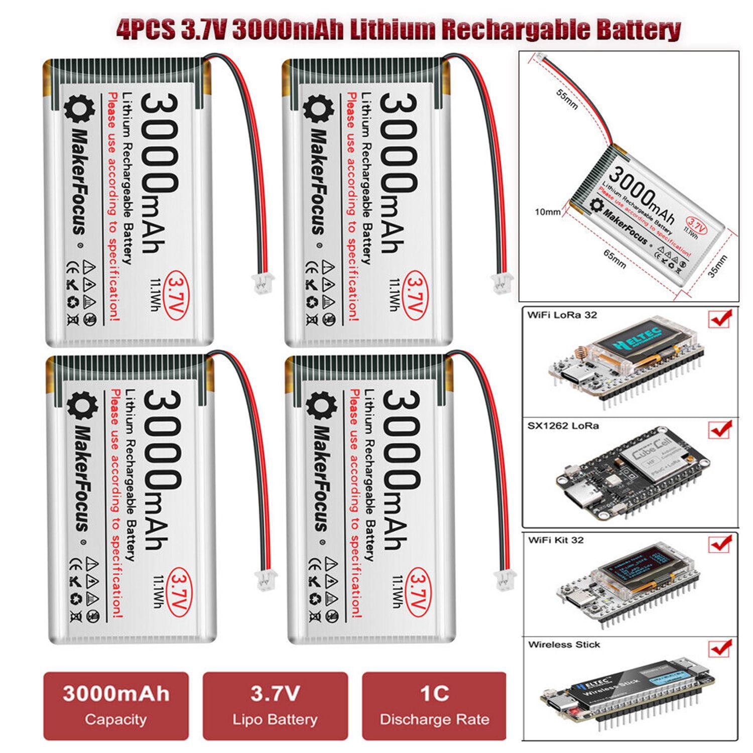 703060 Lipo Battery 3.7V 1200mAh For RC Helicopter - High Performance