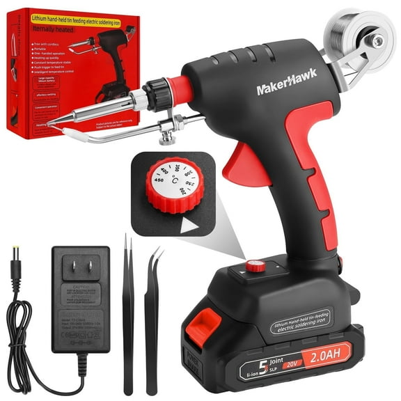 LiteBee Cordless Soldering Iron Welding Kit for Repair, One-handed Welding Iron 20V Battery Automatic Gun Solder Tools