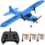 LiteBee RC Airplane FX-803 RTF RC Plane 2.4GHz 2CH Built-in 6-Axis Gyro Remote Control Airplane Glider Easy to Fly for Beginner Adults Kids, Blue