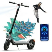 LiteFive LF6 Electric Scooter with 500W Motor, 10” Tires, 22mph & 23Miles Range, Folding Commuting E-Scooter for Adults with APP Control, Gray