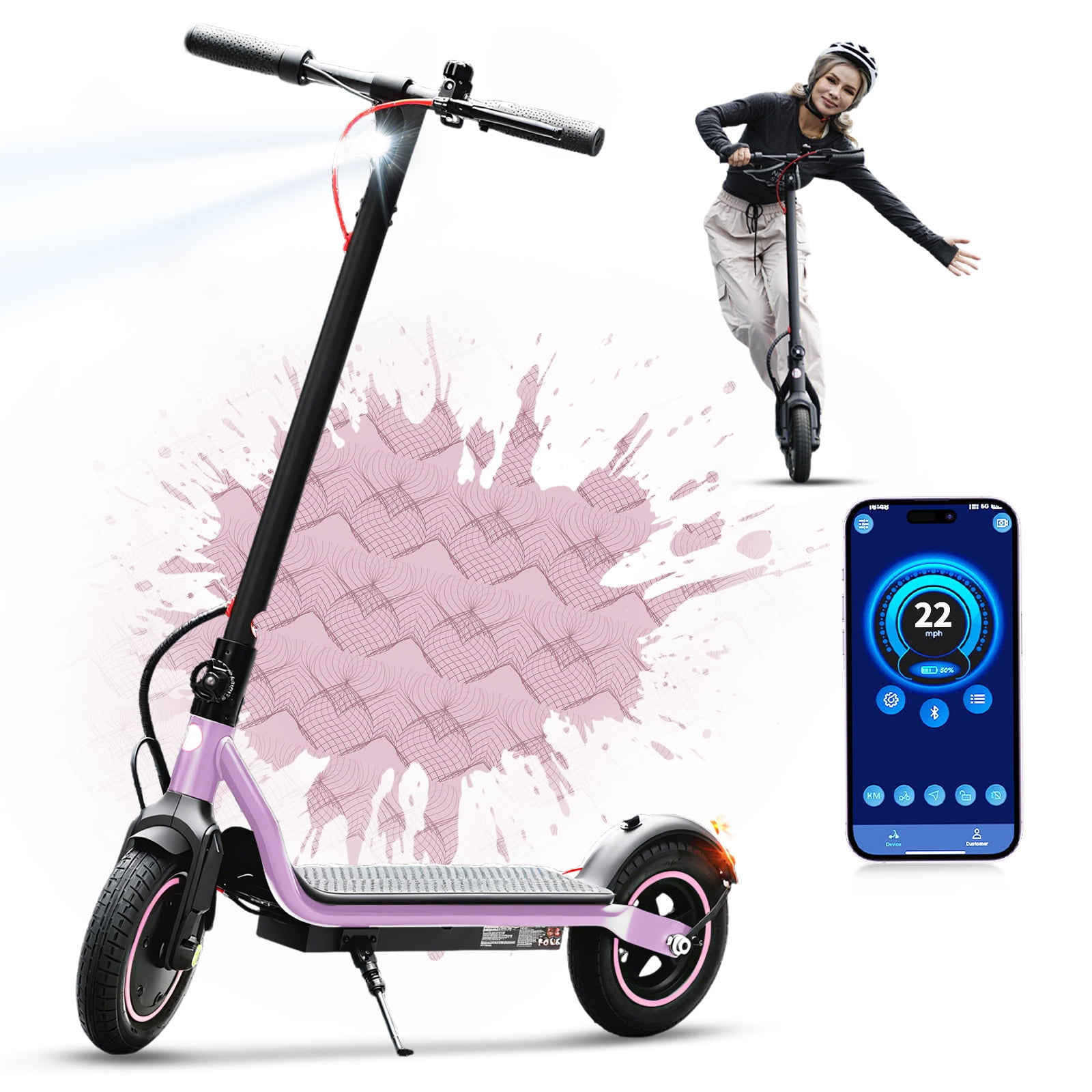 LiteFive LF6 Electric Scooter with 500W Motor, 10” Tires