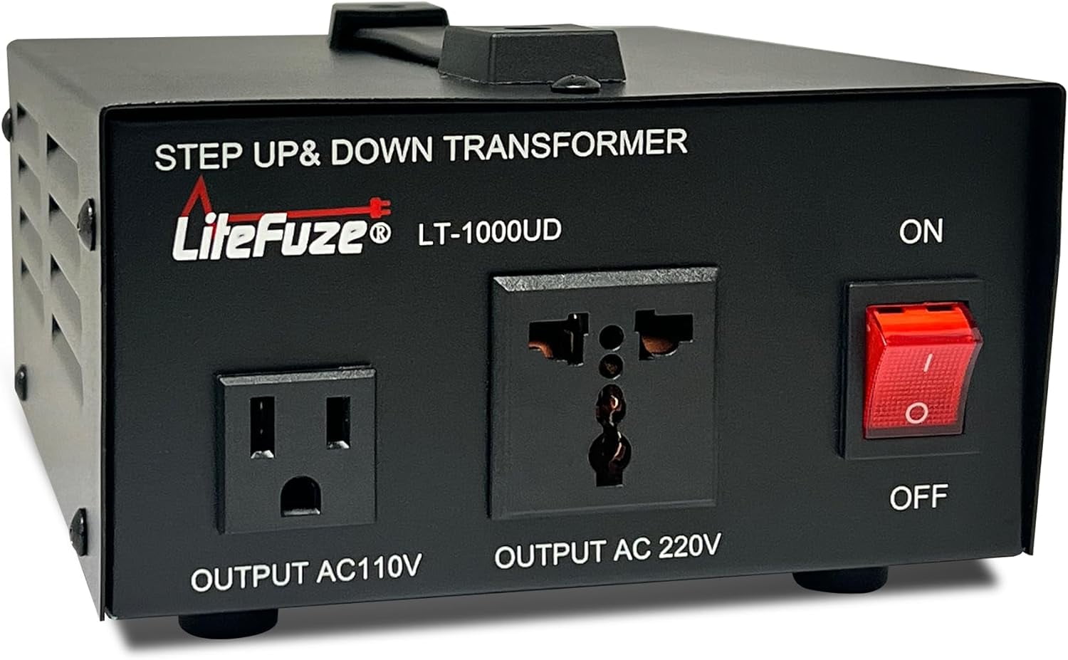 LiteFuze 1000 Watt Black Step Up/Down Voltage Converter Transformer