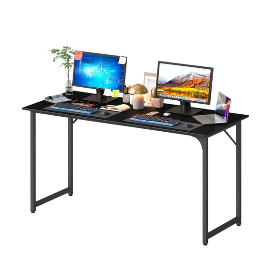 LiteHaven  Computer Desk,Home Office Desk, Modern Simple Style for Home Office Study Writing  Black