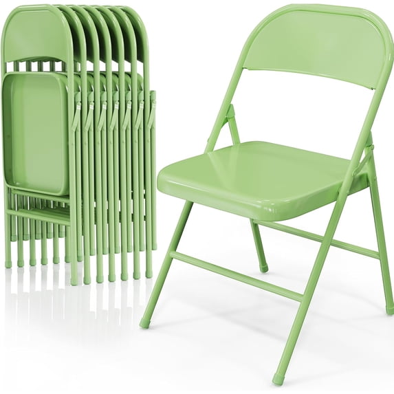 LiteHaven Folding Chairs All Steel Metal Frame, Capacity 350 lbs ...