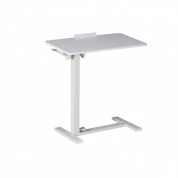 LiteHaven  Mobile Standing Desk, Height-Adjustable Computer Cart with Pneumatic Lift, Portable Computer Workstation Cart for Bed, Couch, Office, Sofa  White