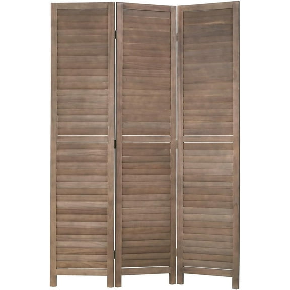 LiteHaven Room Divider 3 Panel Privacy Screen Folding Screen 5.6ft Tall Wood Screens Dividers Freestanding Portable Partition Wall Divider Space Seperate Indoor Home Furniture for Bedroom