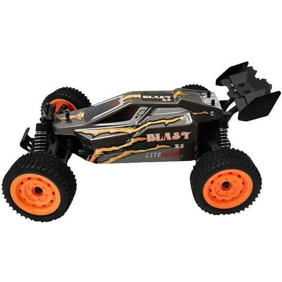 LiteHawk RC Blast XS Remote-Controlled Car, 2.4 Ghz Digital Controller, 4WD Toy RC Car for Adults Teens Ages 14+