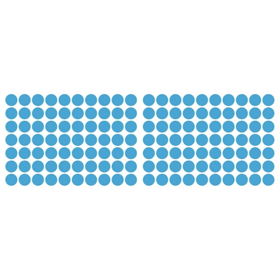LiteMark 1 Inch Baby Blue Vinyl Removable Dot Classroom Floors & Walls Decals - Pack of 140